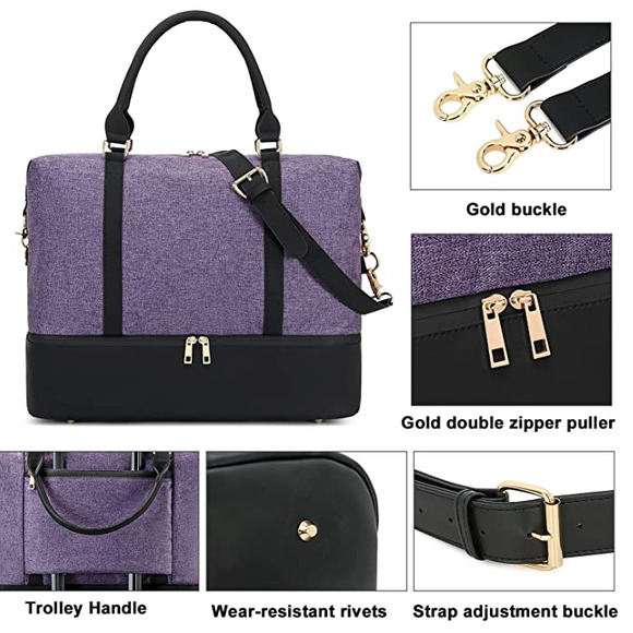 NEW! Women's Larof Luxury Weekender Travel Tote - Picture 2 of 6